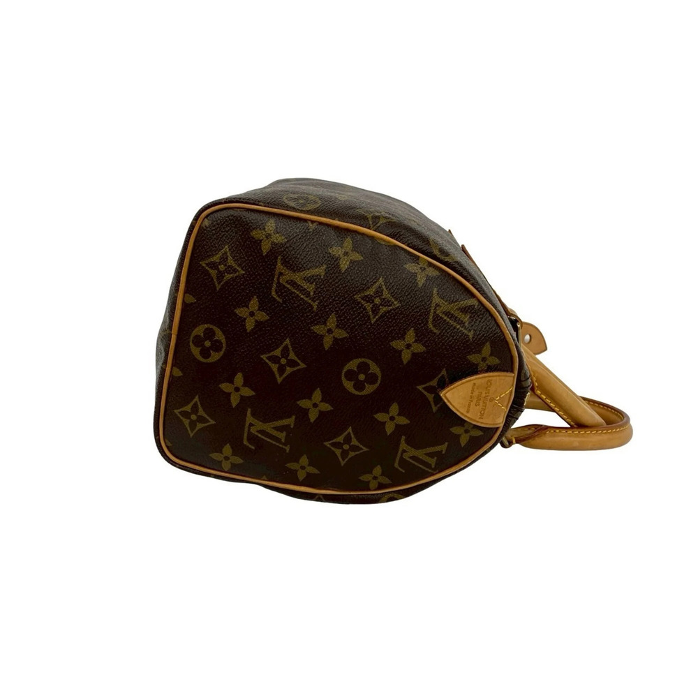 LOUIS VUITTON Vintage Brown Monogram Leather Speedy 25 Boston Bag - Picture 6 of 10